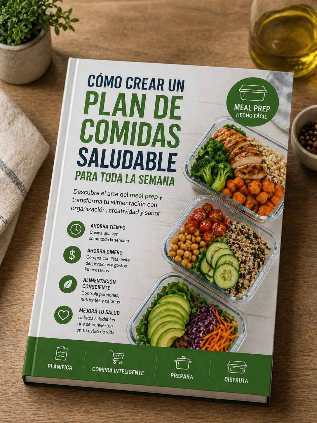 Planifica tus comidas saludables en solo 1 día